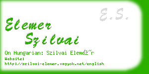 elemer szilvai business card
